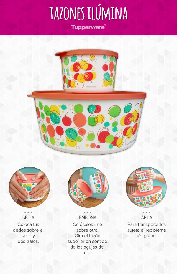 Juego Tazones Ilumina Diseño Circulos