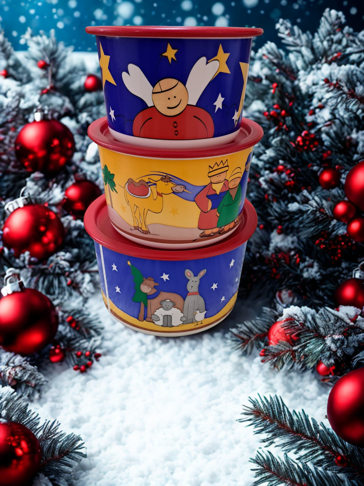 Juego Tazón Apilable Navideño