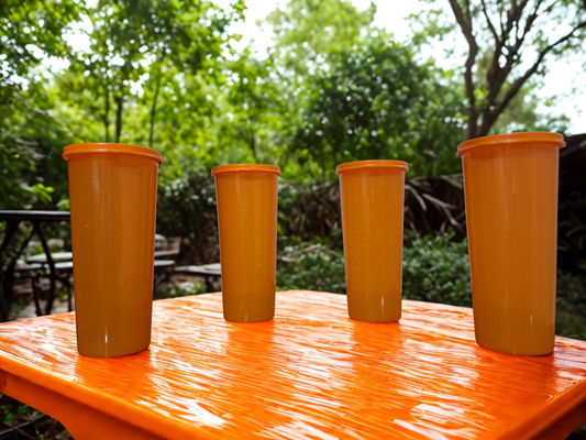 Vasos Para Refresco Naranja